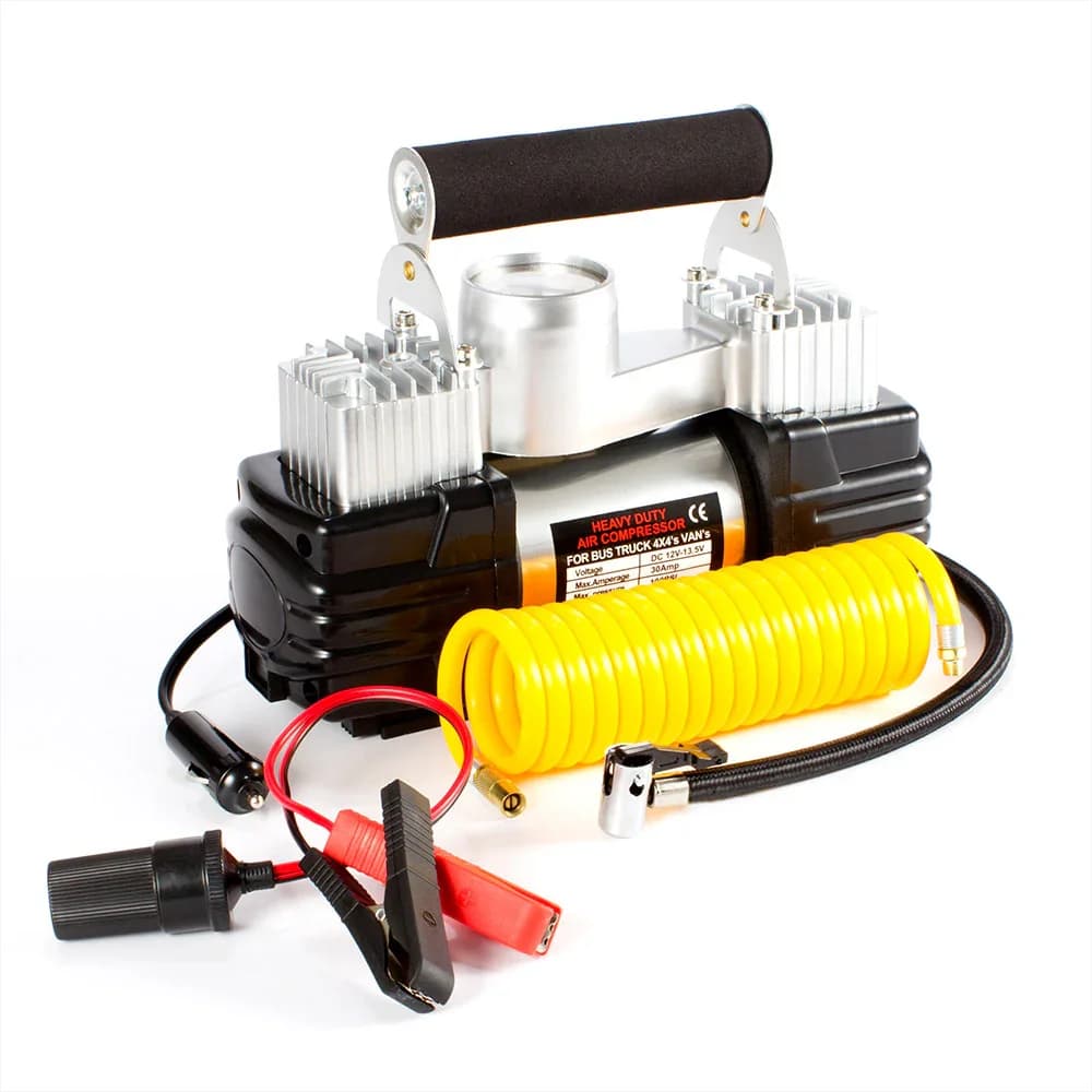 Double Cylinder Air Compressor Pump — Emergency & Safety for cars in Pakistan