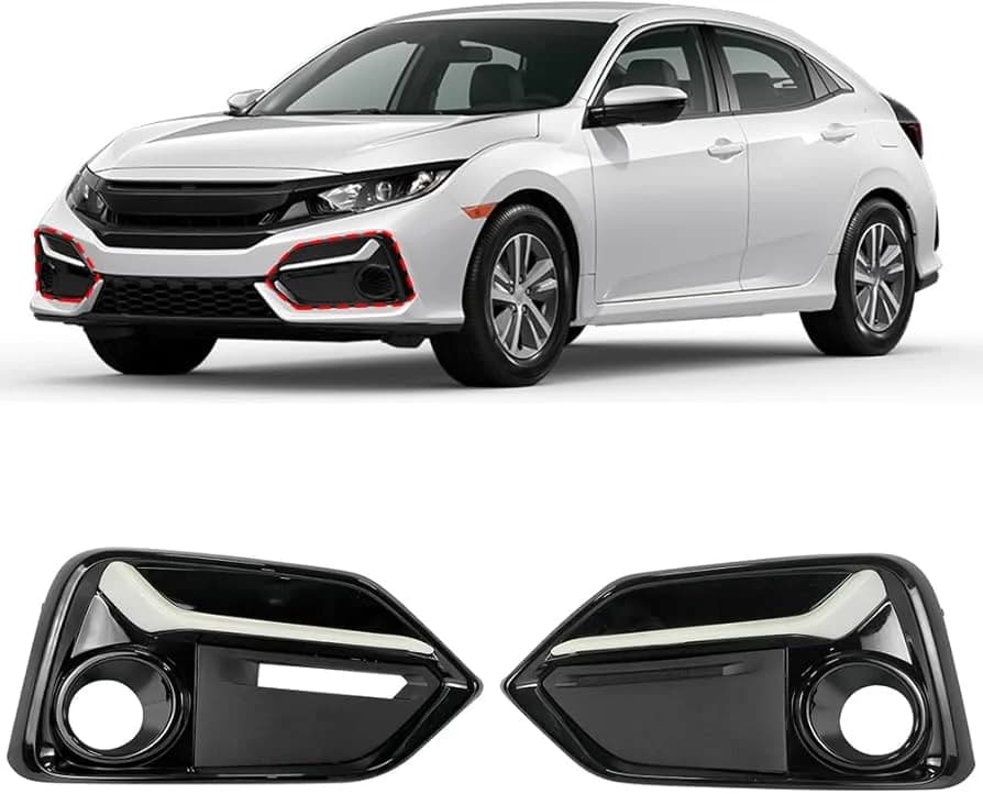 Honda Civic Premium Fog Lights With Covers 2018-2020 — Fog Lamps & DRL Covers for cars in Pakistan