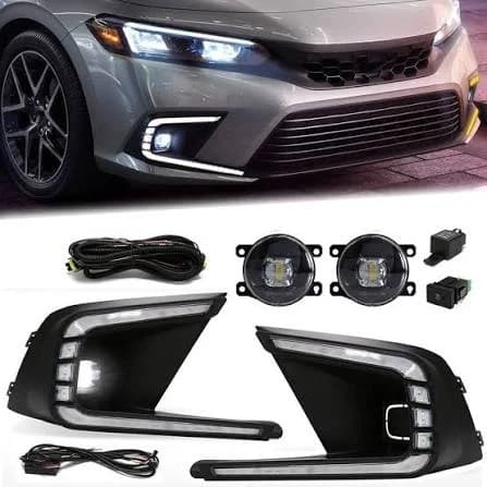 Honda Civic Front Bumper Elegant DRL 2022-2024 — Fog Lamps & DRL Covers for cars in Pakistan
