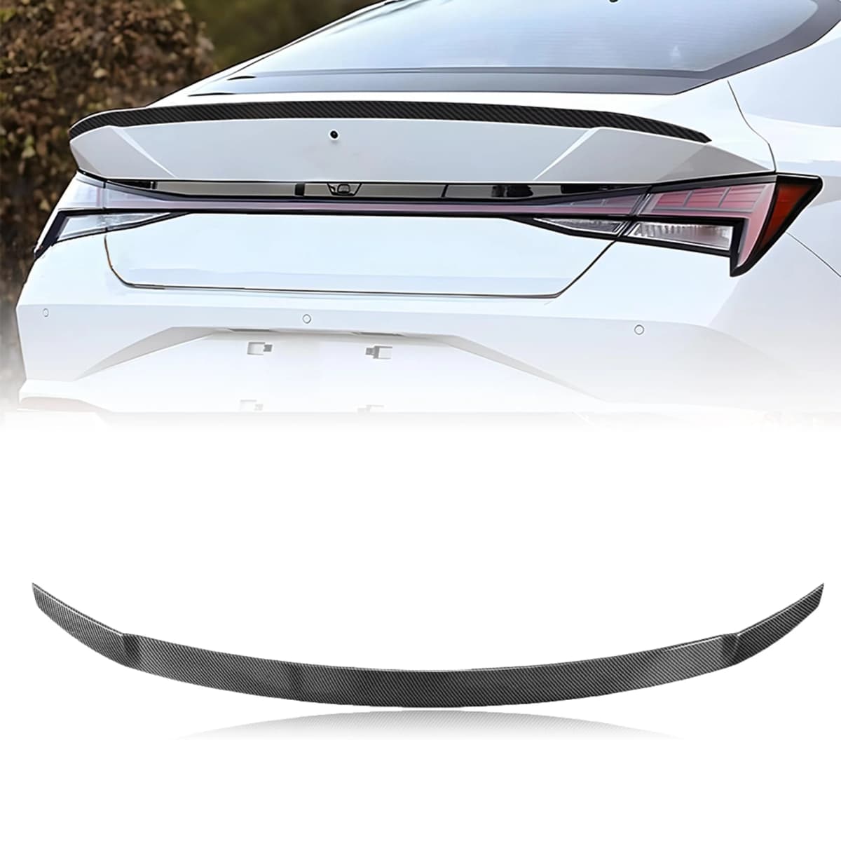 Hyundai Elantra Hybrid Rear Trunk Slim Style Spoiler 2026 Unpainted ABS — Spoilers & Diffusers for cars in Pakistan