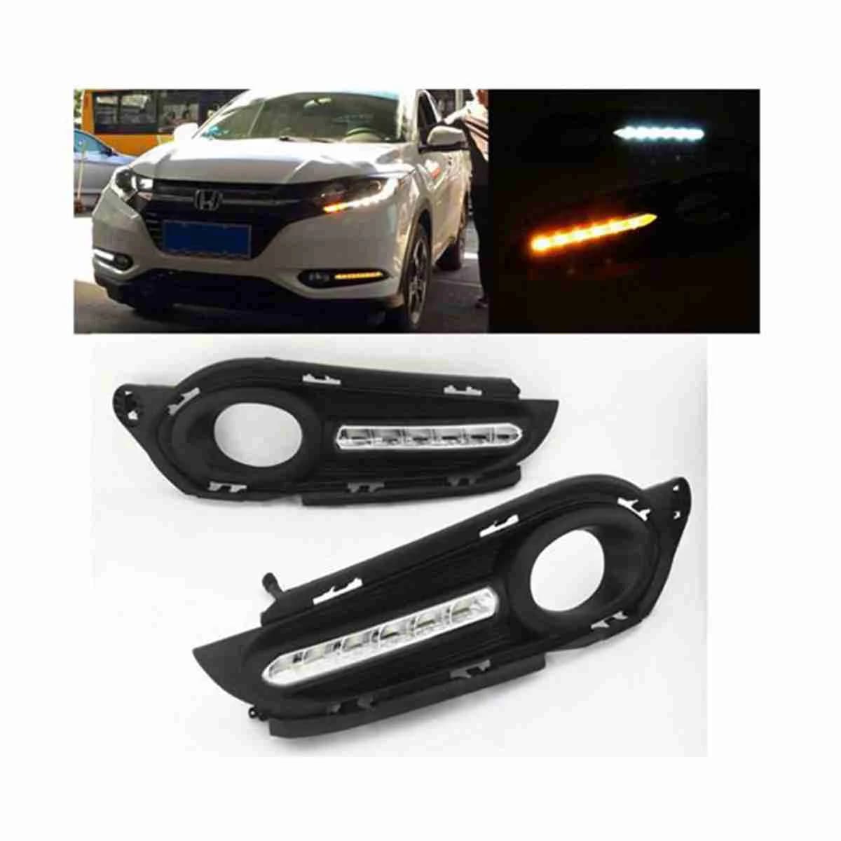 Honda Vezel 2013-2018 Fog Lamps DRL Cover Style HD011-L2 — Fog Lamps & DRL Covers for cars in Pakistan