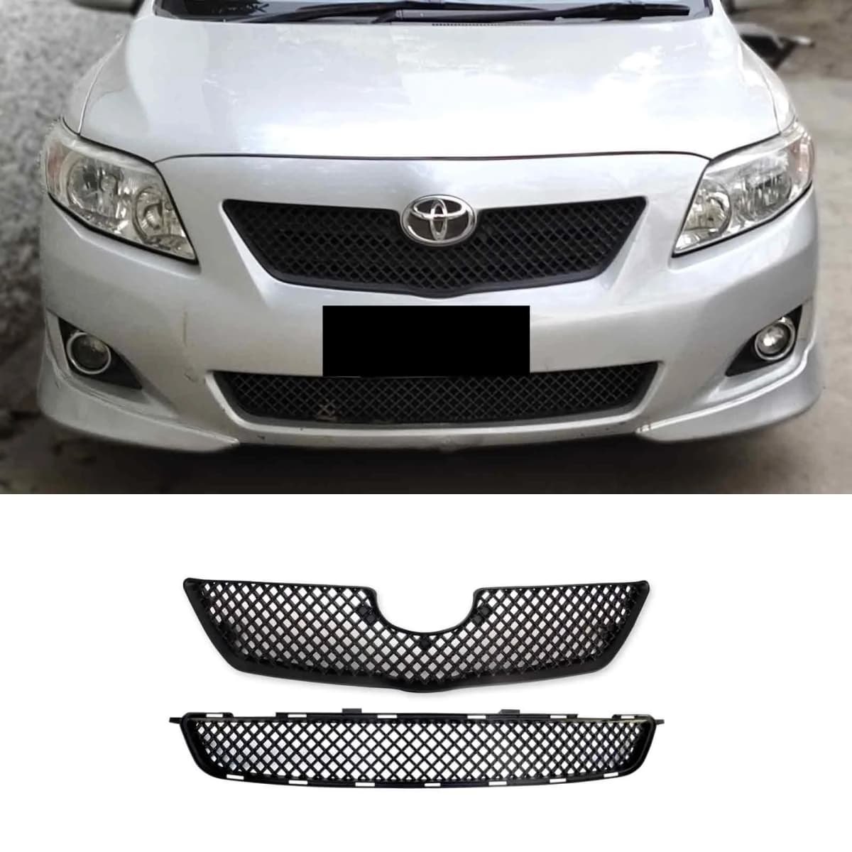 Toyota Corolla 2008-2010 Diamond Style Chrome Front Grille ABS — Front Grilles for cars in Pakistan