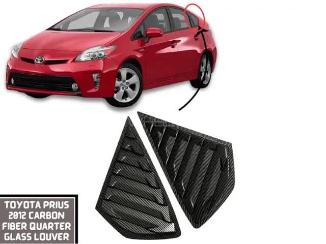 Toyota Prius 2012 Quarter Glass Louvers Carbon Fiber Lamborghini Style — Quarter Window Louvers for cars in Pakistan