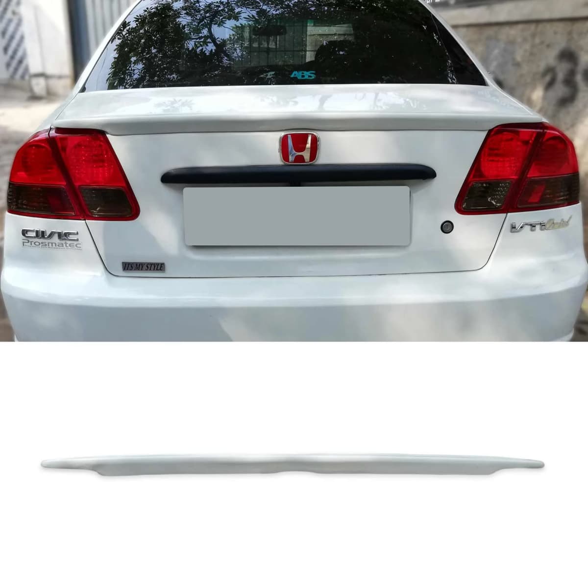 Honda Civic 2001-2005 Rear Trunk Spoiler Unpainted ABS — Spoilers & Diffusers for cars in Pakistan