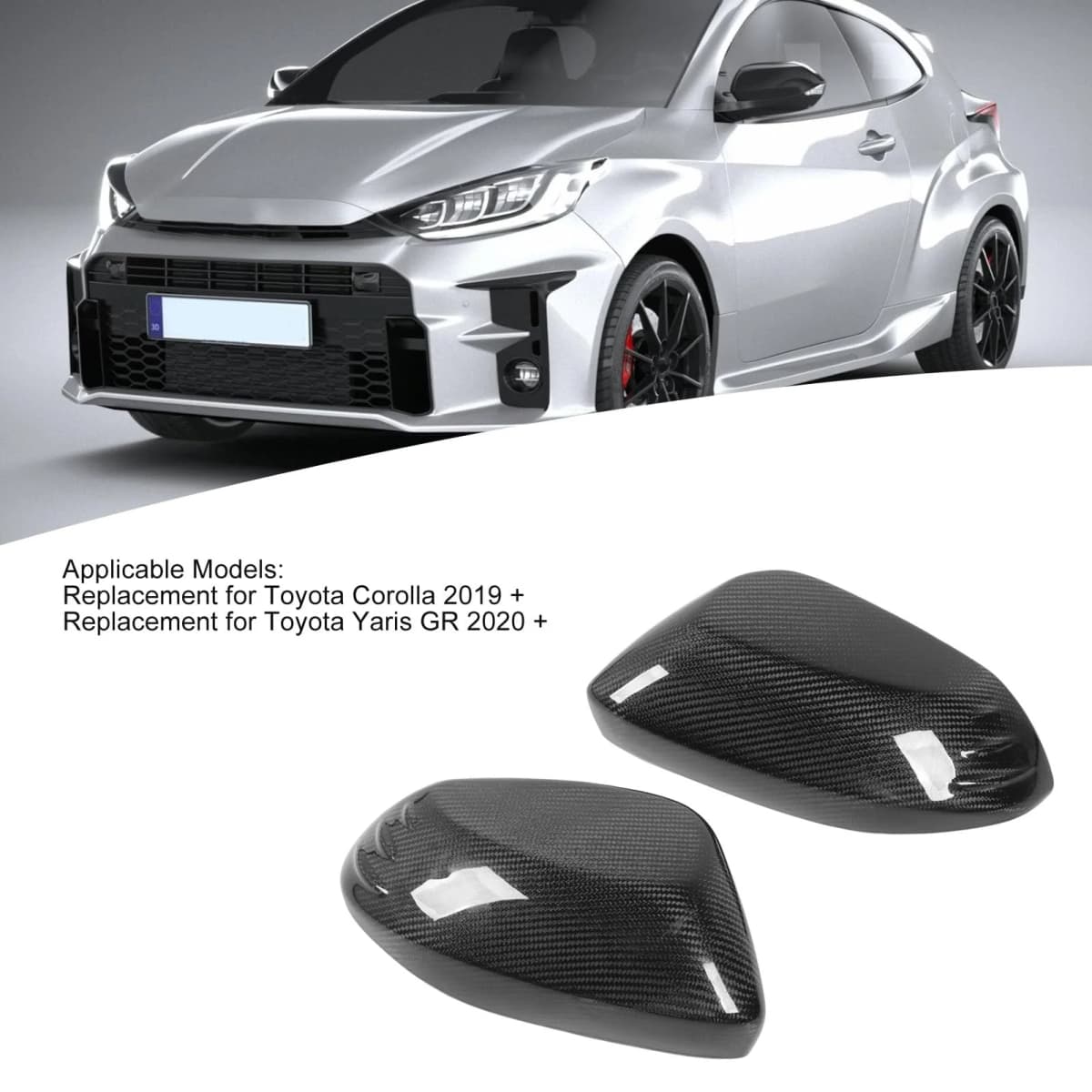Toyota Yaris Cross Batman Style Carbon Fiber Side Mirror Cover — Side Mirror Covers for cars in Pakistan