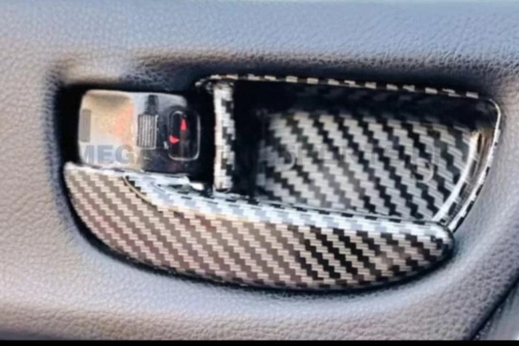 Toyota Corolla 2014-2026 Interior Door Handle Carbon Fiber Trims 8PCS — Carbon Fiber Accessories for cars in Pakistan