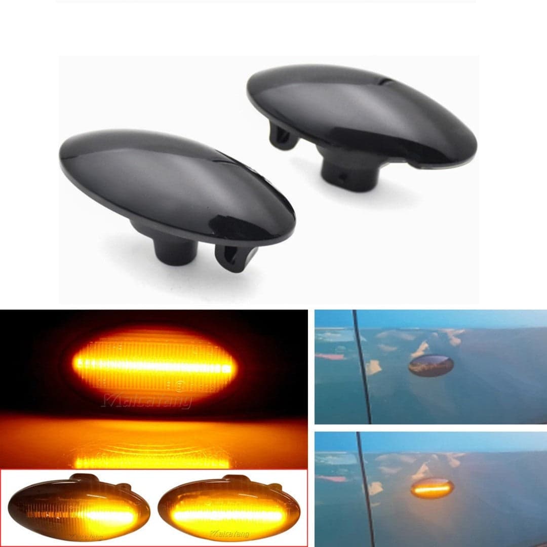 2 Pcs Set Alto 660cc Audi Style Side Fender Indicator in Smoke Color — SOS & Flasher LED Lights for cars in Pakistan