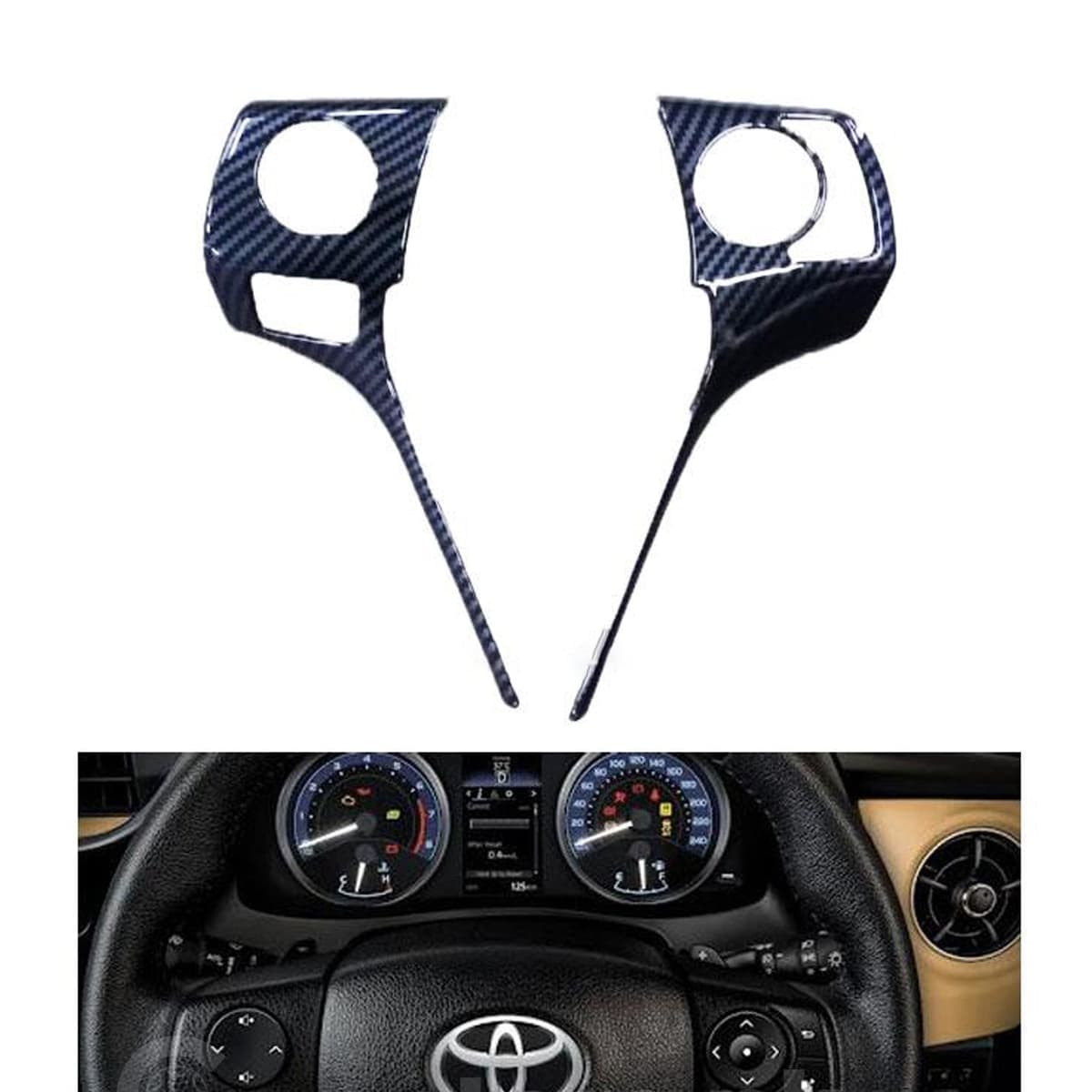 Toyota Corolla Grande Steering Wheel Trim in Carbon Fiber Multimedia — Carbon Fiber Accessories for cars in Pakistan
