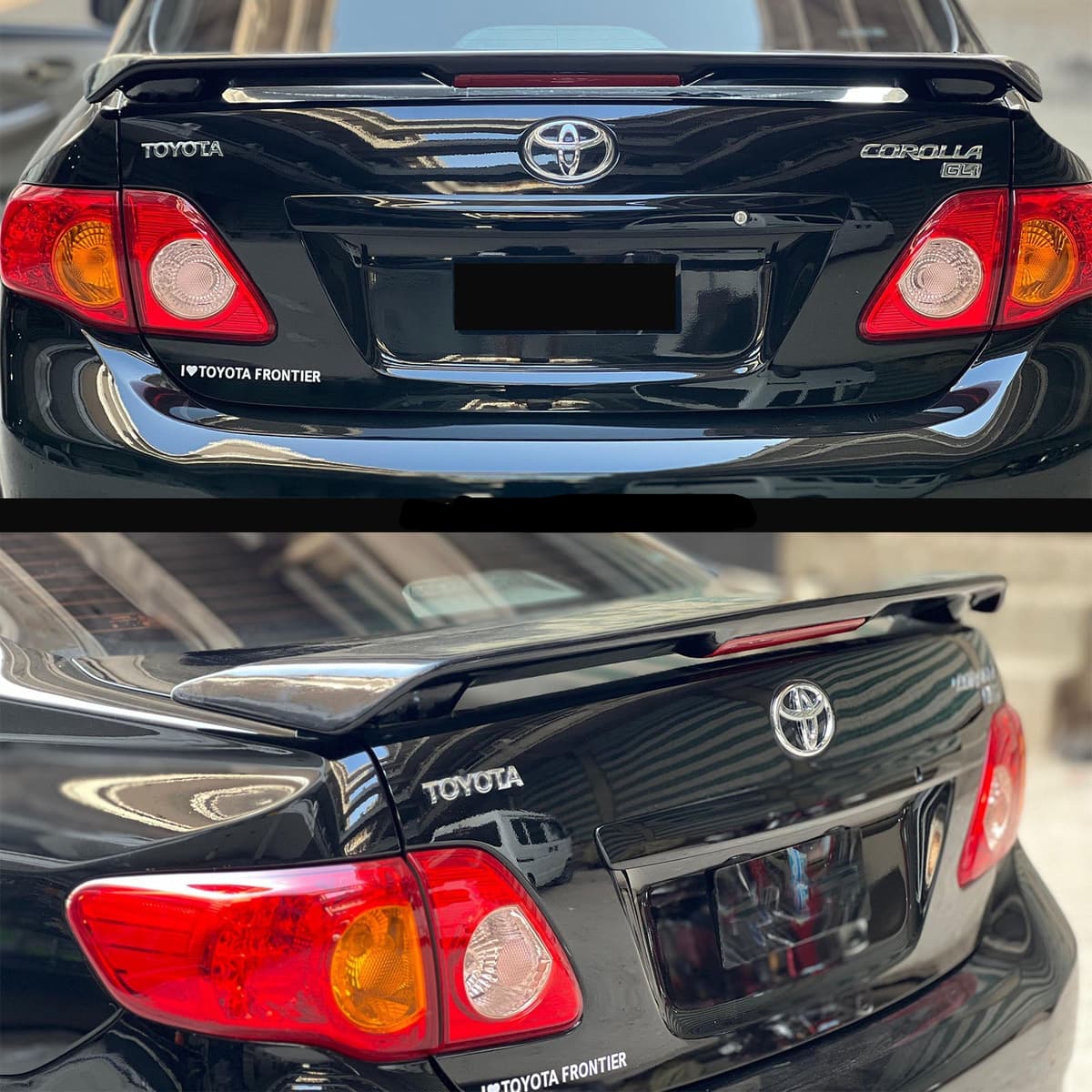Toyota Corolla 2008-2014 Canadian Style Trunk Spoiler with LED Light ABS — Spoilers & Diffusers for cars in Pakistan