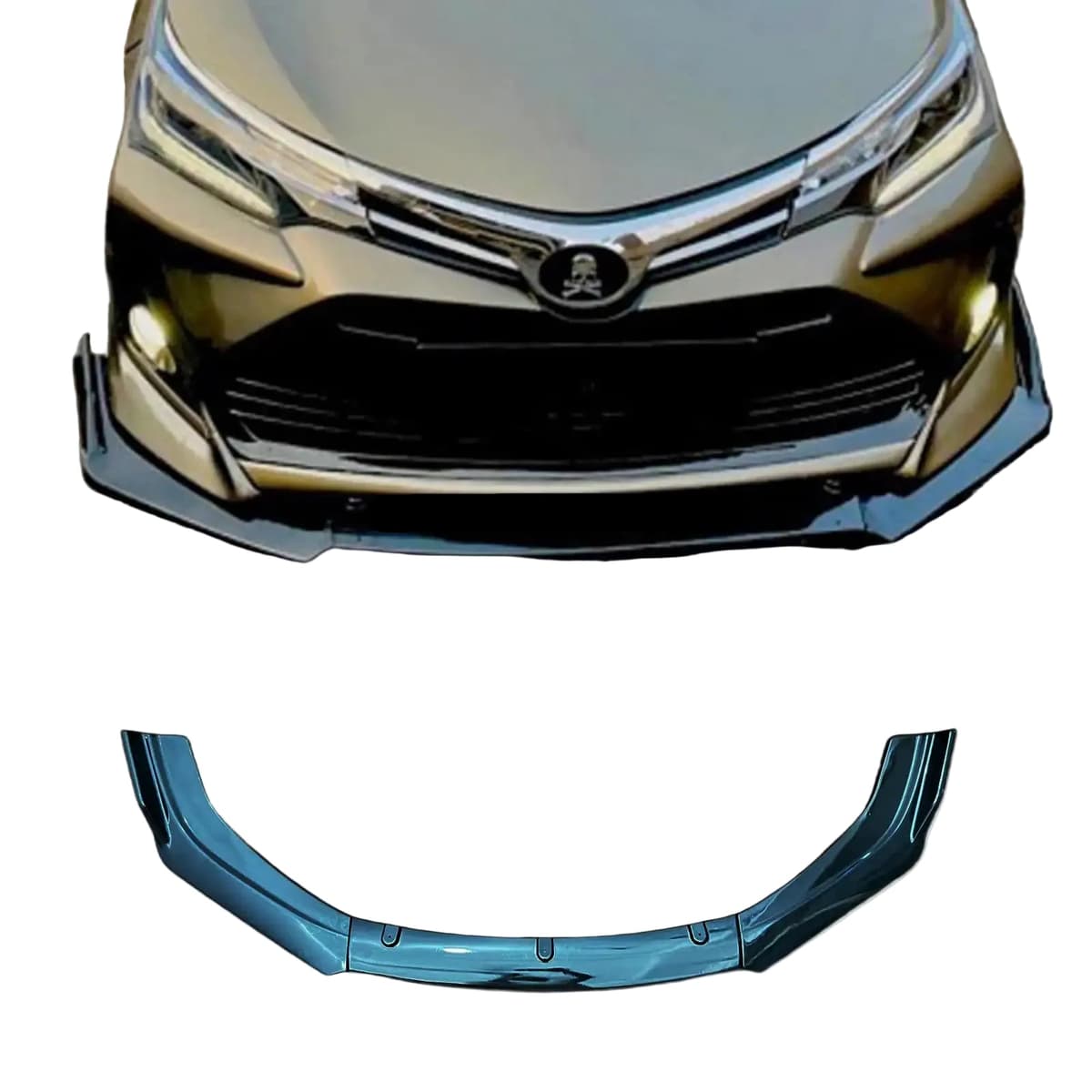 Universal Front Splitter Style 4 Gloss Black Canard 3PCS — car accessories for cars in Pakistan