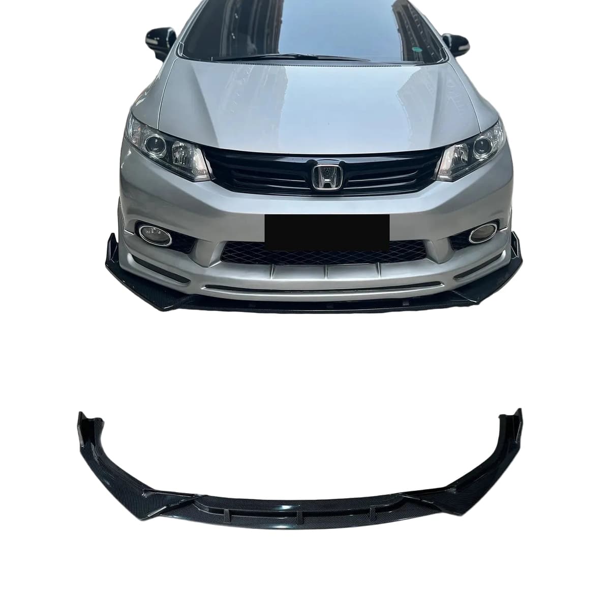 Universal Front Splitter Spike D5 Carbon Fiber Canard 3PCS — car accessories for cars in Pakistan