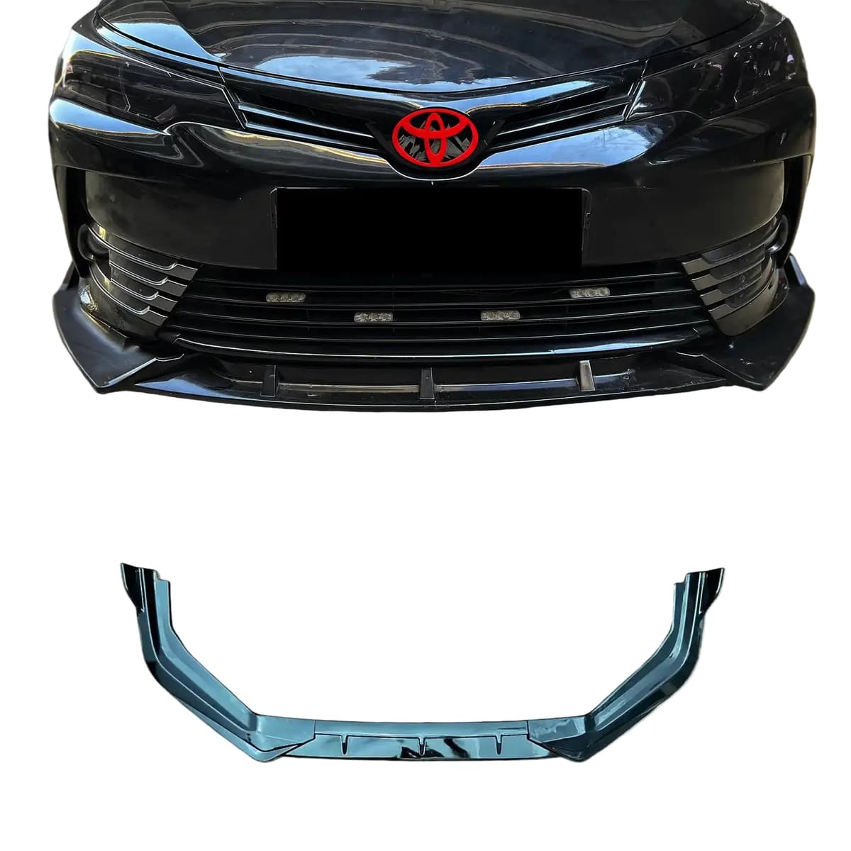 Toyota Corolla 2015-2024 Front Spike Splitter Canard 3PCS — car accessories for cars in Pakistan