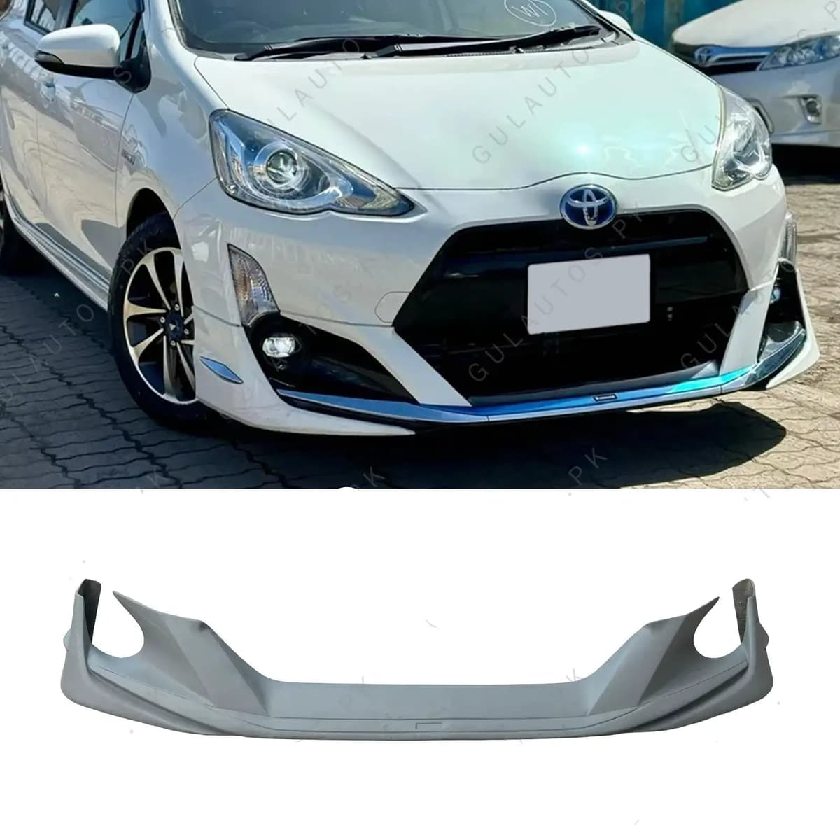 Toyota Aqua 2016-2019 Front Body Kit Fibreglass — Body Kits & Extensions for cars in Pakistan