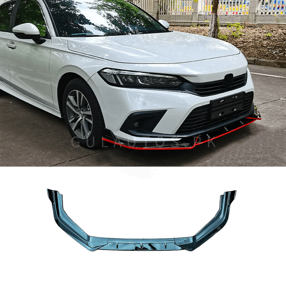 Honda Civic 2022-2024 Front Spike Style Splitter ABS — Honda Civic 11th Gen (2022–Present) accessories for cars in Pakistan