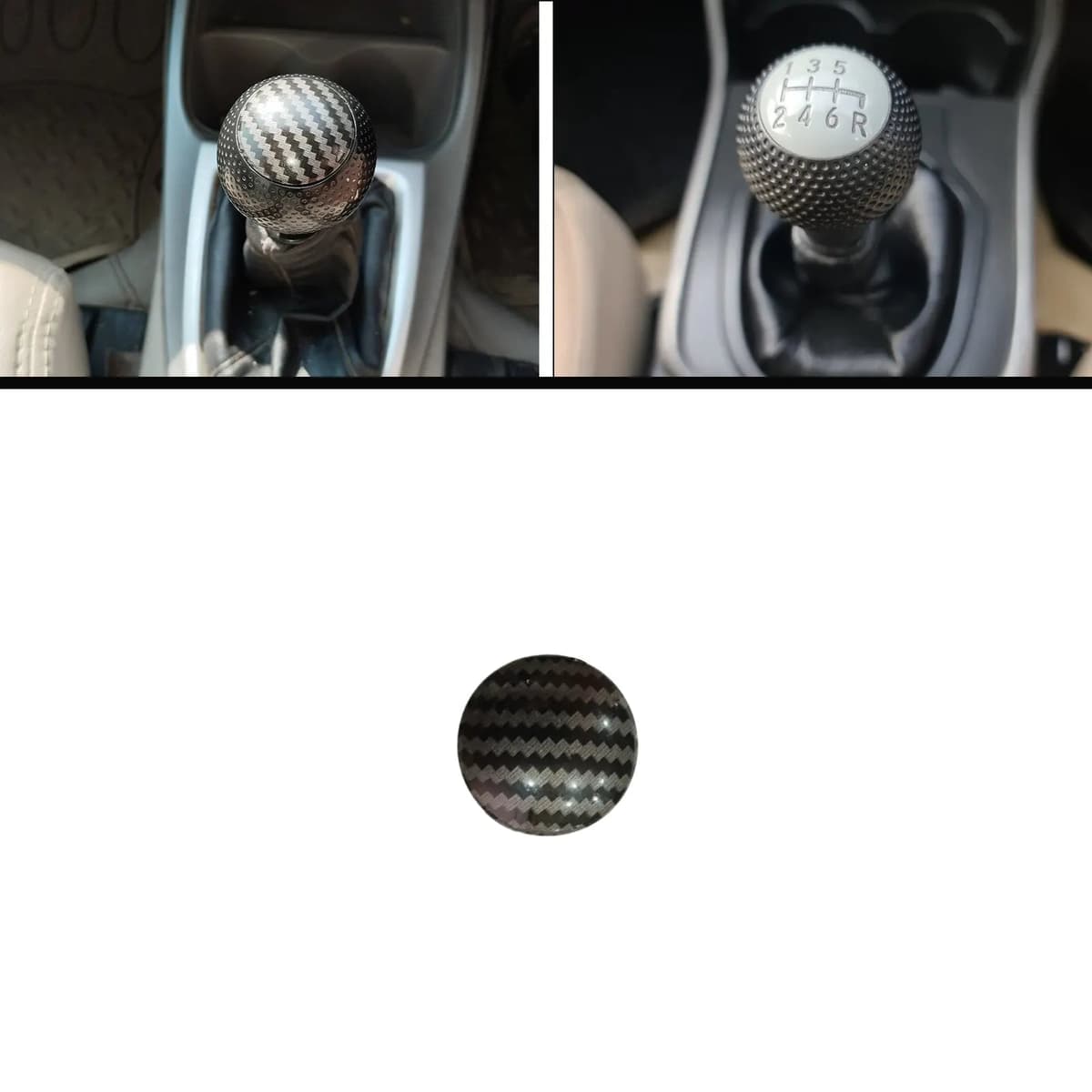 Honda City 2015-2020 Carbon Fiber Gear Lever Knob Cover — Honda City Classic (2009–2020) accessories for cars in Pakistan