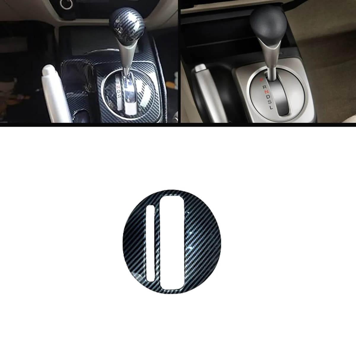 Honda Civic Reborn 2006-2011 Carbon Gear Shift Panel Cover — Carbon Fiber Accessories for cars in Pakistan