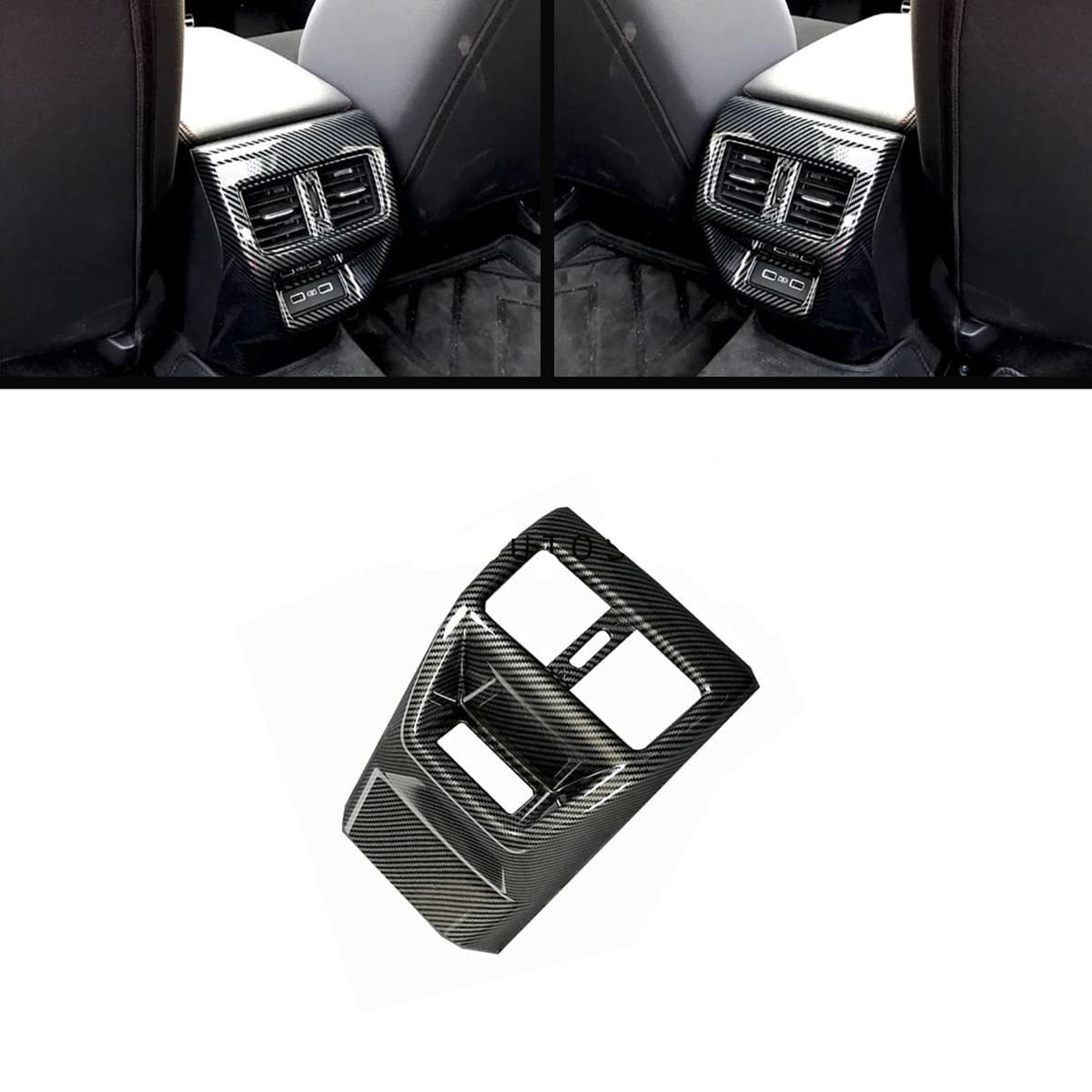 Honda Civic 2022-2026 Carbon Rear Armrest AC Vent Cover — Honda Civic 11th Gen (2022–Present) accessories for cars in Pakistan
