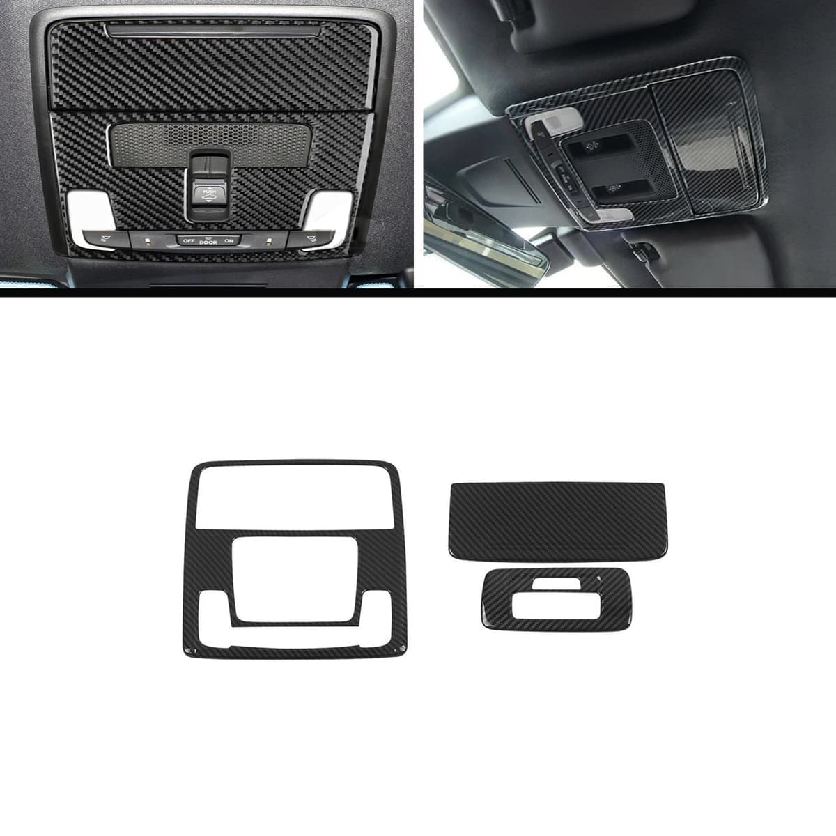 Honda Civic 2022-2026 Carbon Roof Reading Light Trim 3PCS — Honda Civic 11th Gen (2022–Present) accessories for cars in Pakistan