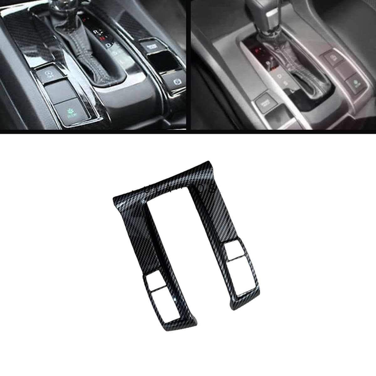 Honda Civic X 2016-2021 Carbon Gear Shift Panel Trim — Honda Civic X (2016–2021) accessories for cars in Pakistan