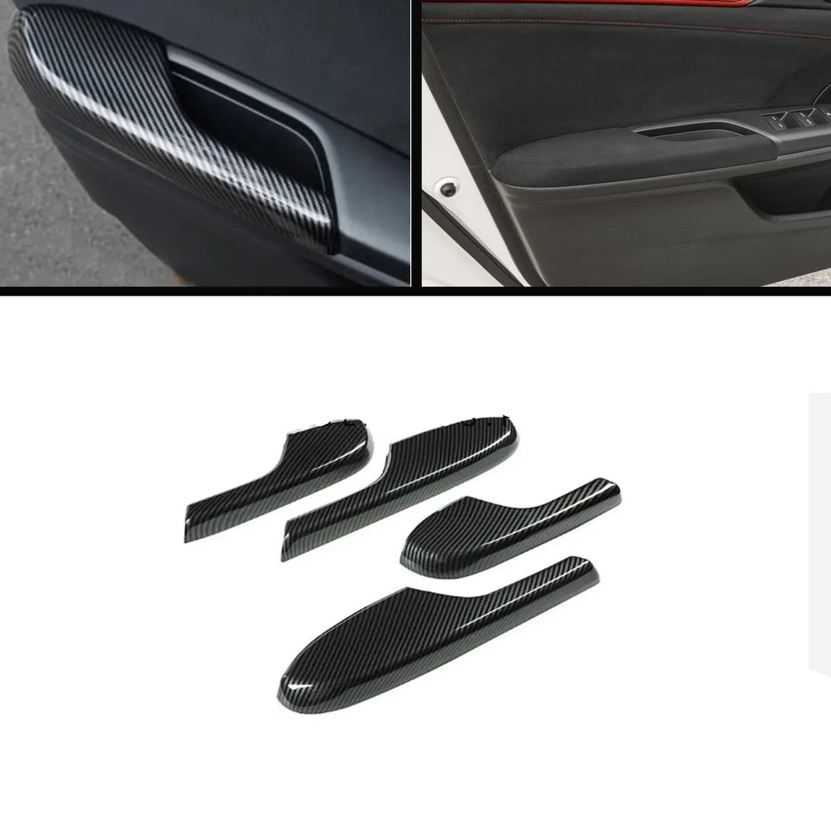 Honda Civic X 2016-2021 Carbon Door Panel Trims 4PCS — Honda Civic X (2016–2021) accessories for cars in Pakistan