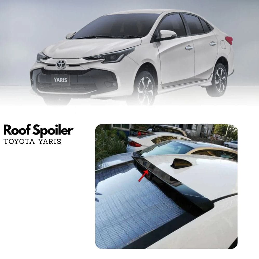 Toyota Yaris 2020-2026 Trunk Lip Spoiler – ABS Plastic — Toyota Yaris (2020–Present) accessories for cars in Pakistan