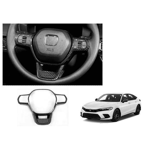 Honda Civic 11th Gen 2022–2026 Carbon Fiber Steering Wheel Trim — Carbon Fiber Accessories for cars in Pakistan