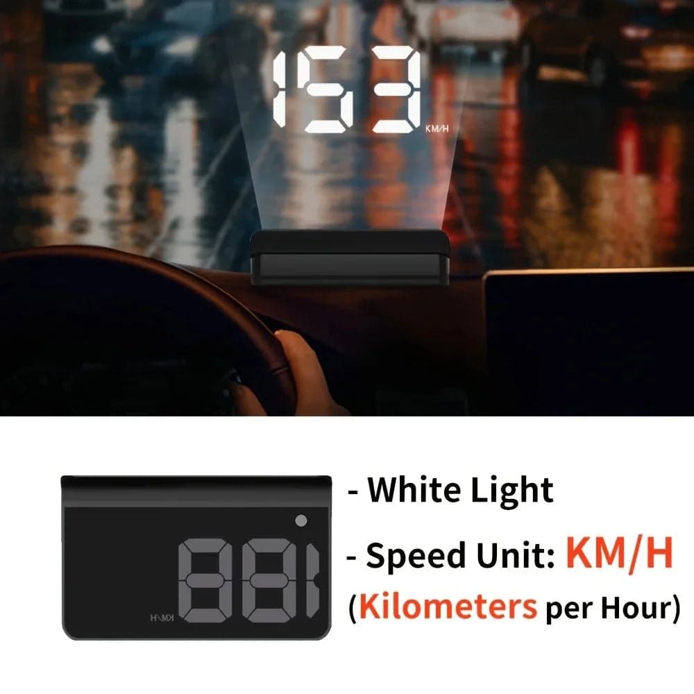 Universal Heads Up Display HUD Car Speed Projector — SOS & Flasher LED Lights for cars in Pakistan