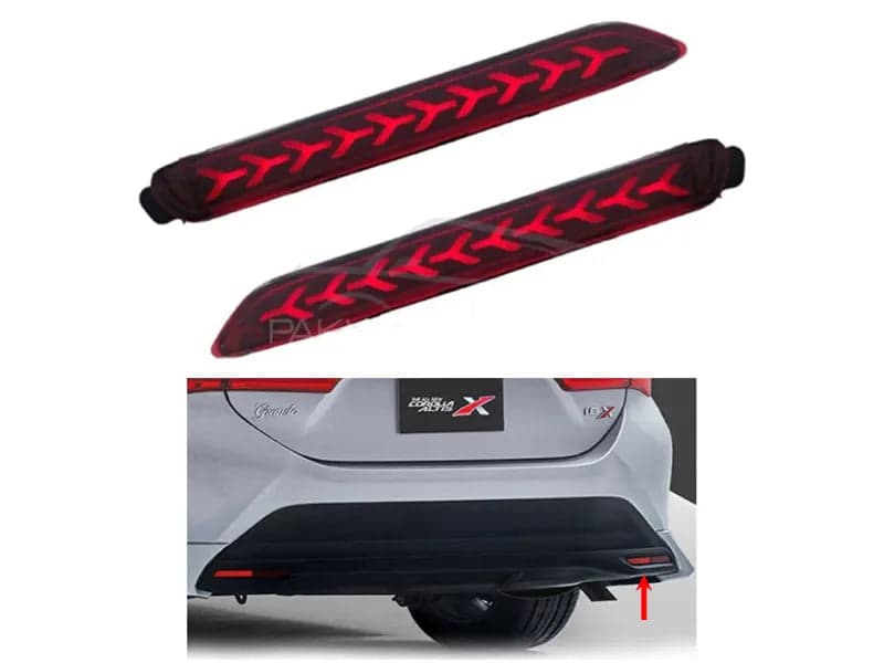 Toyota Corolla E210 Grande / Grande X LED Rear Bumper Reflector Lights – Brake + DRL — LED & Lighting for cars in Pakistan