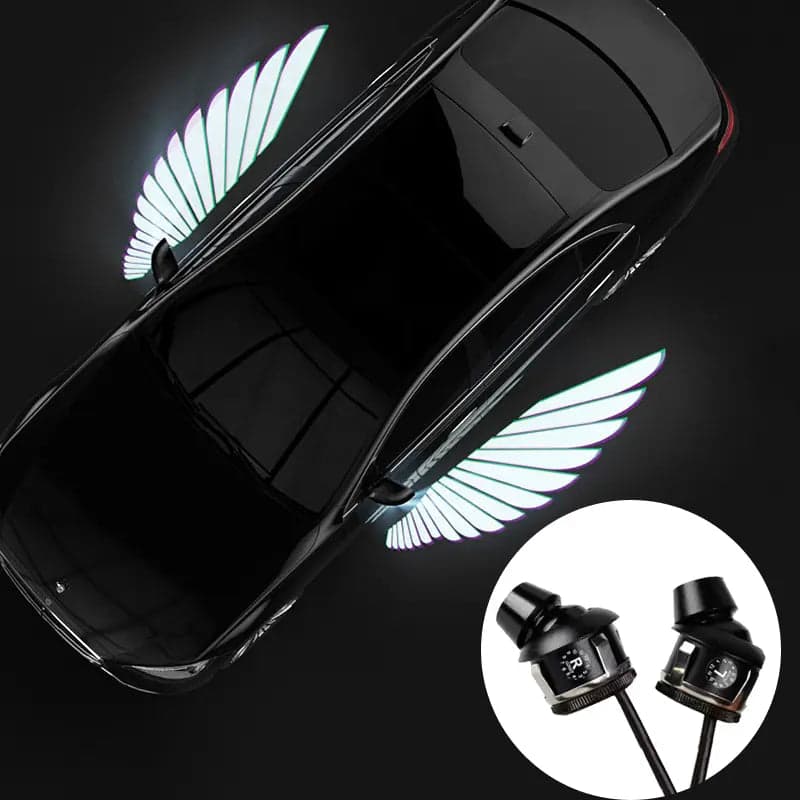 Universal Angel Wings LED Car Light RGB Decorative — SOS & Flasher LED Lights for cars in Pakistan