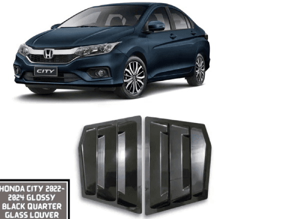 Honda City 2020-2026 Carbon Window Quarter Covers — Quarter Window Louvers for cars in Pakistan