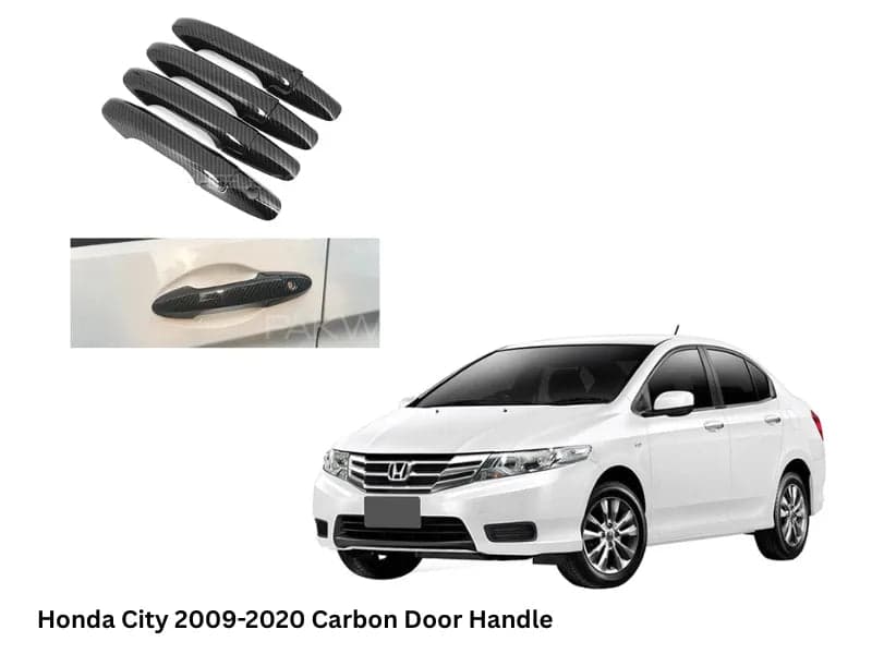 Honda City 2012-2016 Carbon Door Handle Cover Set — Door Handle Covers for cars in Pakistan