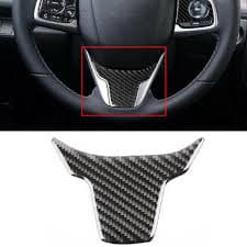Honda Civic X 2016-2021 Carbon Steering Trim Cover — Quarter Window Louvers for cars in Pakistan