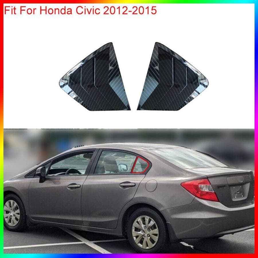 Honda Civic Rebirth 2012-2015 Carbon Window Quarter Covers — Quarter Window Louvers for cars in Pakistan