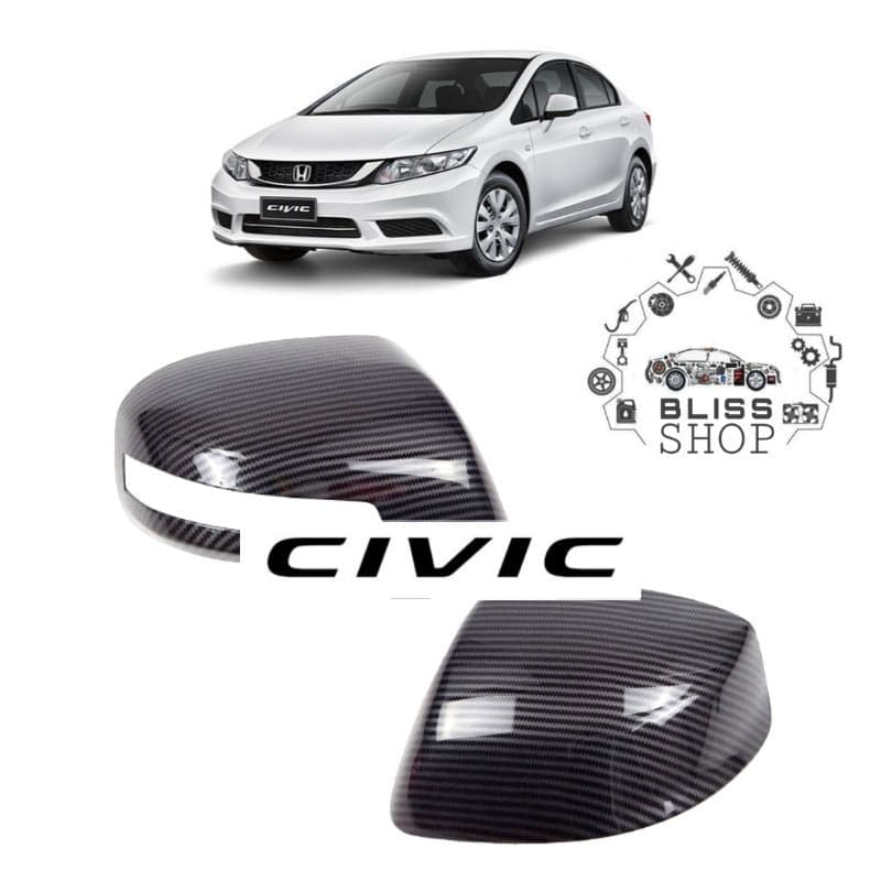 Honda Civic Rebirth 2012–2015 Carbon Style Side Mirror Cover (Pair) — Honda Civic Rebirth (2012–2016) accessories for cars in Pakistan