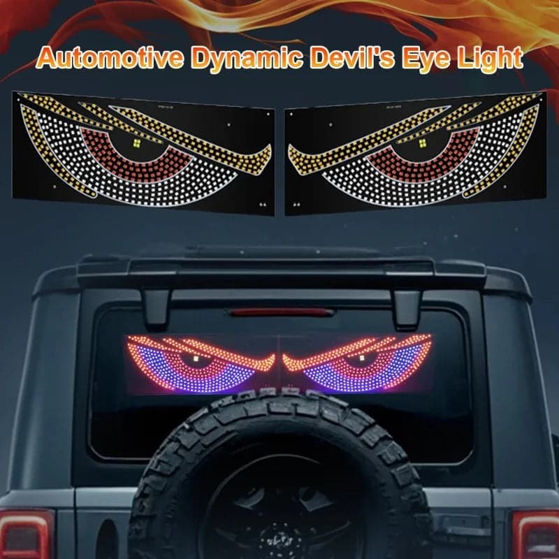 Devil Eye LED Car Rear Windshield Light 11 Modes — SOS & Flasher LED Lights for cars in Pakistan