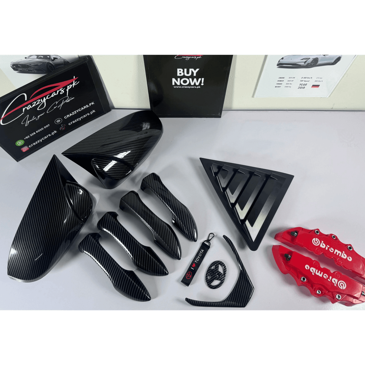 Toyota Corolla 2015-2026 Complete Accessories Bundle Deal Pack 2 — Toyota Corolla E170–E210 (2014–2026) accessories for cars in Pakistan