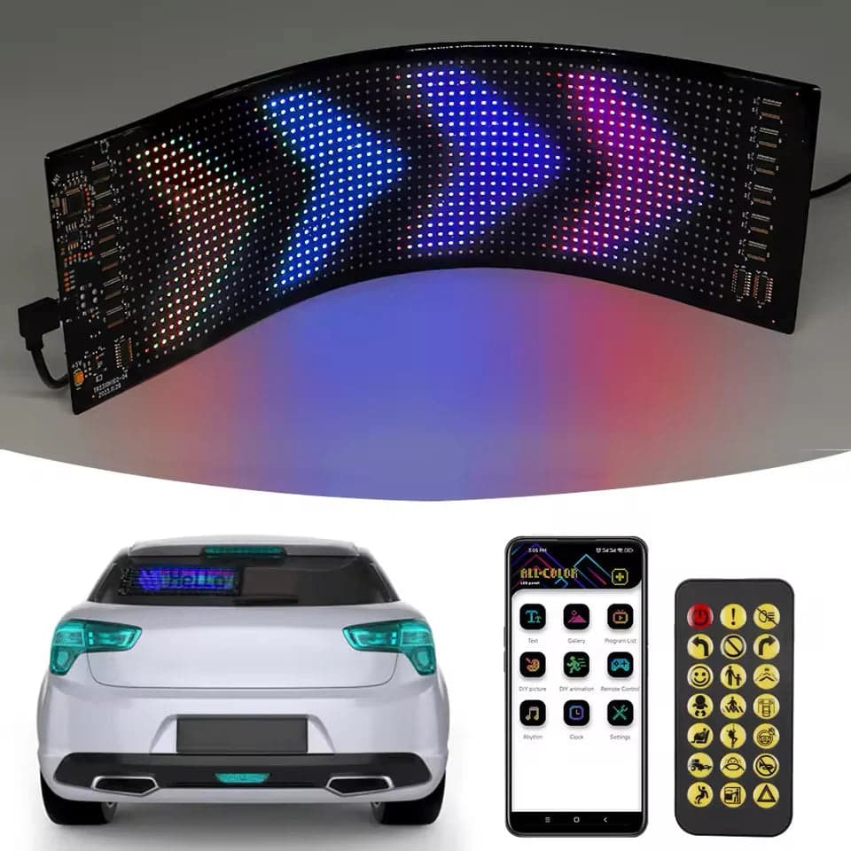 Universal LED Matrix Panel Programmable Display Light — Universal Accessories for cars in Pakistan