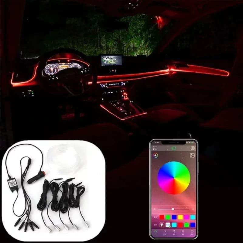 Car Interior Ambient Lights 5 Point Dashboard + Doors — Interior Lights for cars in Pakistan