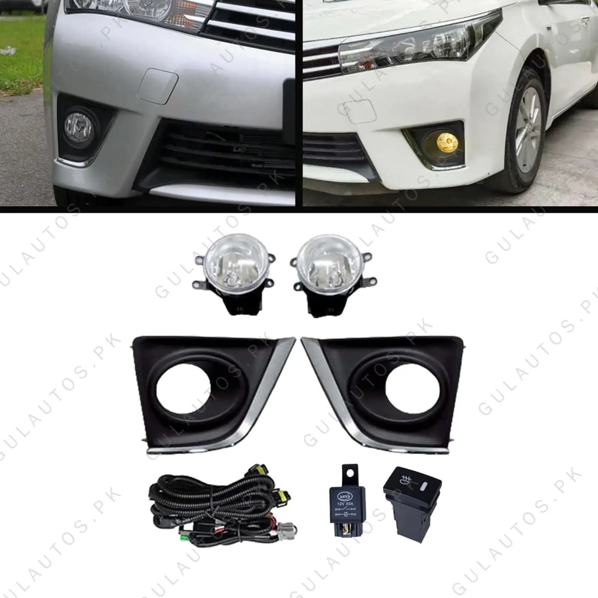 Toyota Corolla Premium Fog Lights With Covers 2015-2022 — Fog Lamps & DRL Covers for cars in Pakistan