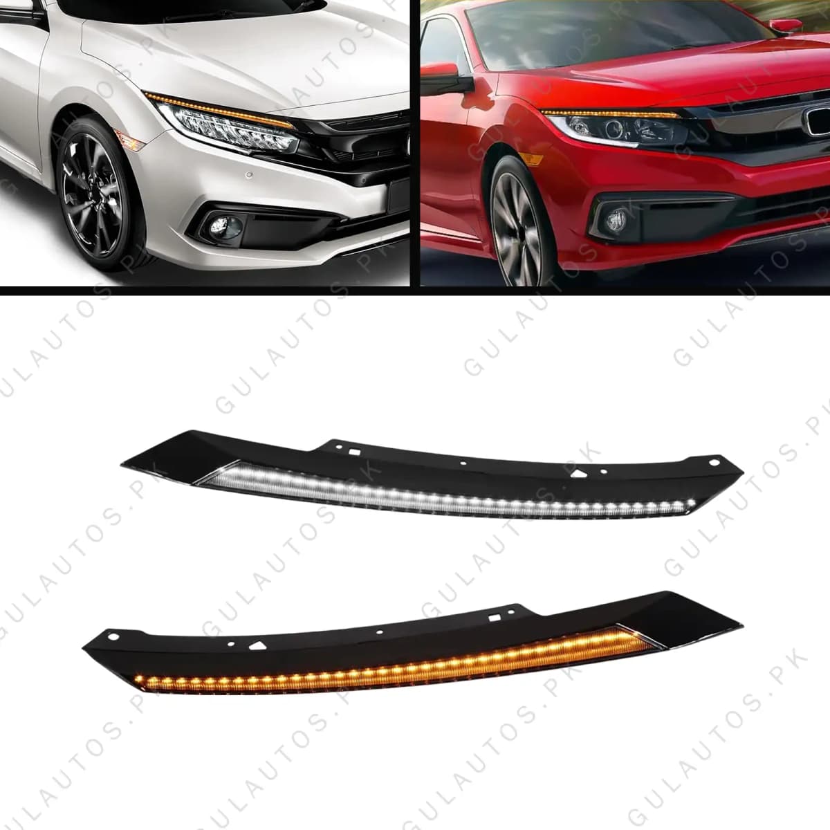 Honda Civic Eyebrow Headlight In Pair 2018-2021 — LED & Lighting for cars in Pakistan