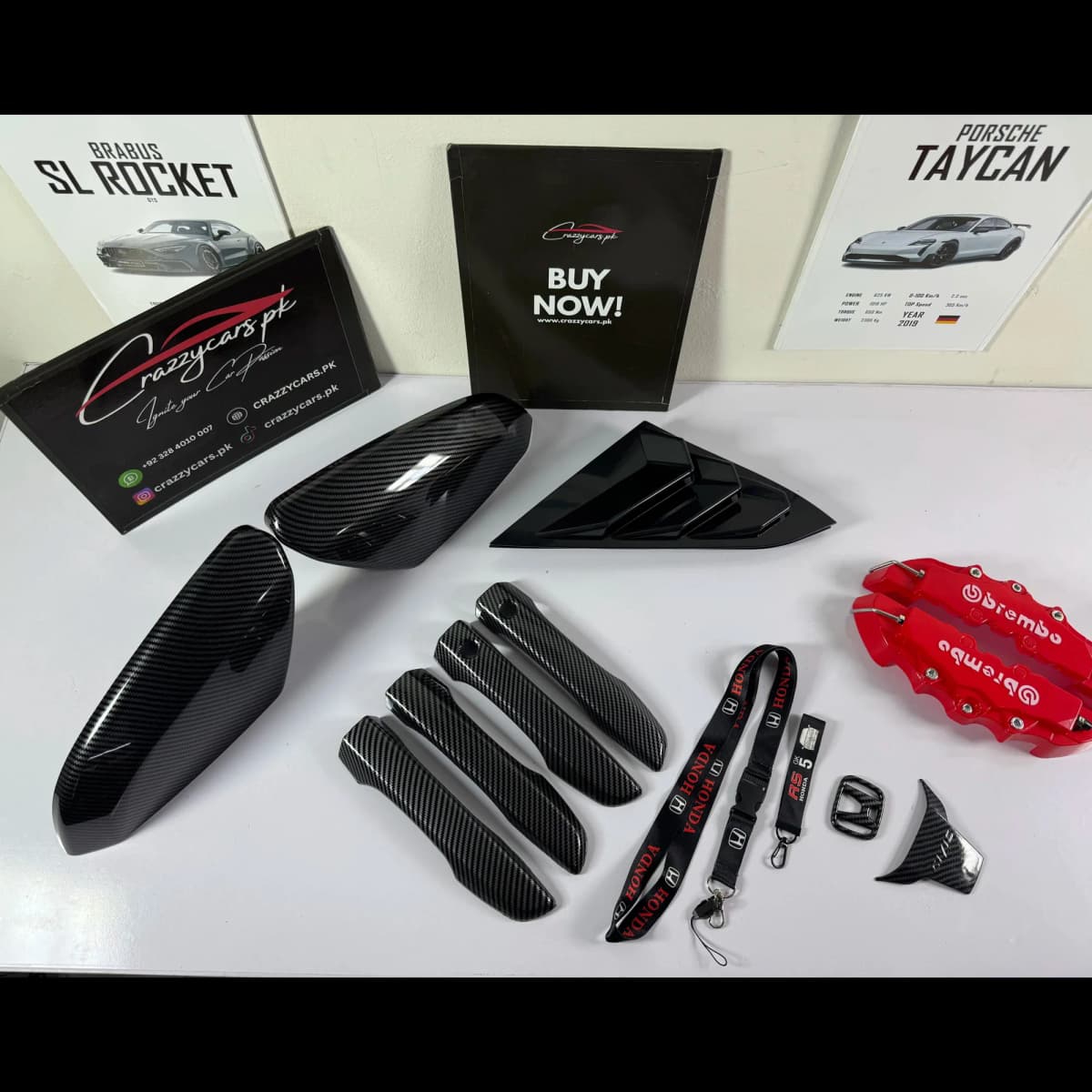 Honda Civic X Complete Carbon Interior and Exterior Styling Deal — Honda Civic X (2016–2021) accessories for cars in Pakistan